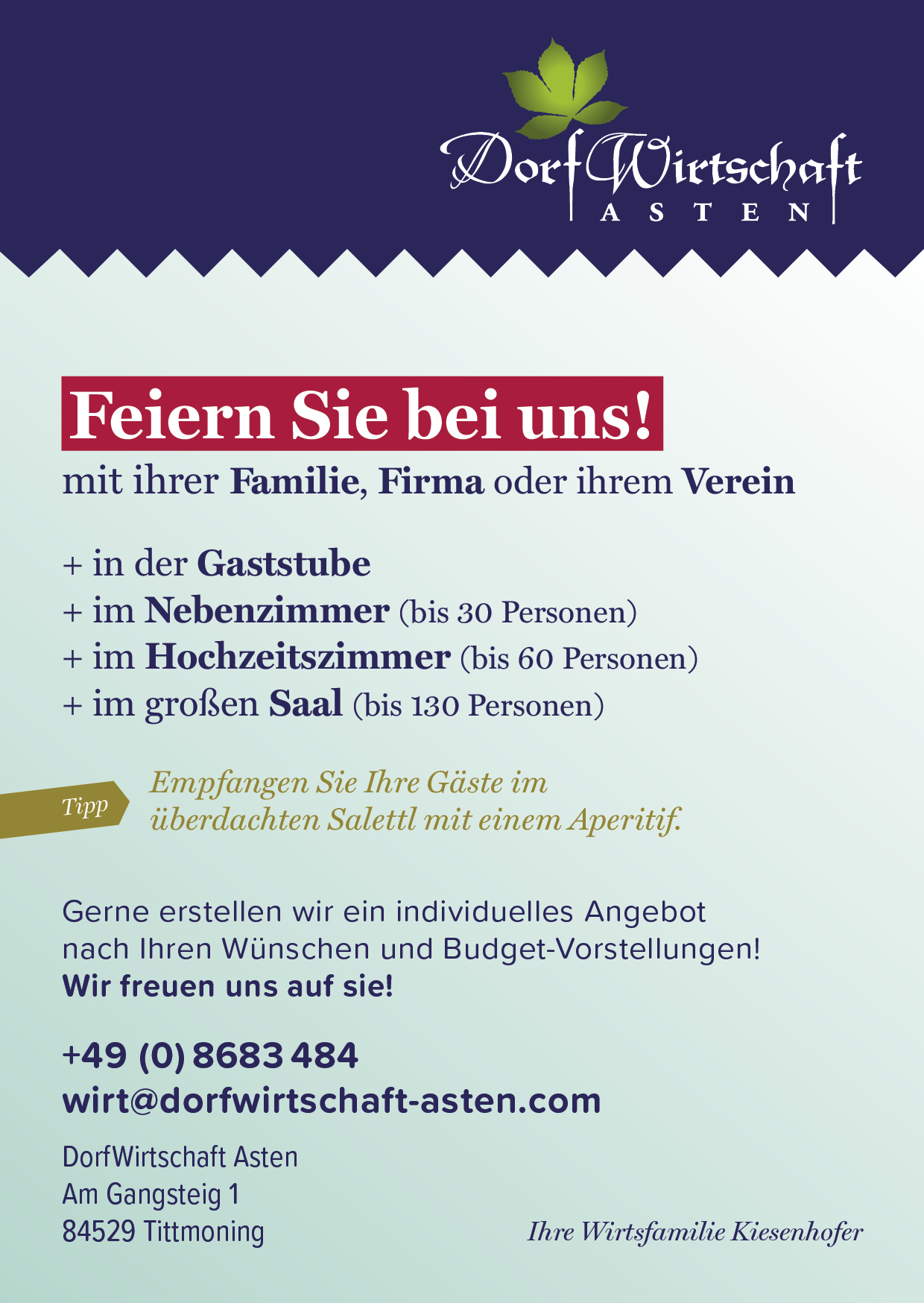 241209_Flyer_Veranstaltungen_2024_RZ2 Feiern | Dorfwirtschaft | Asten | Details